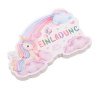 Outanaya 24pcs Girl Unicorn Party Invitations with Envelopes for Full Month and 100 Days Celebration, Printed Shower and Family Gathering Invitation Cards