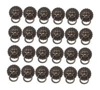 Outanaya 24pcs Lion Head Wine Box Knobs Bronze Vintage Drawer Handles Retro Cabinet Pulls for Furniture Decoration and Corrosion Resistant