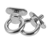 Outanaya 2pcs 316 Stainless Steel Kayak Tie down Track Mount Eyelets with Oval Plate, Marine Hardware Accessories for Canoe and Kayak Mounting Rails