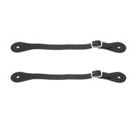 Outanaya 2pcs Adjustable Black Pu Leather Riding Spur Straps for Men and Women, Western Cowboy Boot Straps, Outdoor Equestrian Horse Riding Accessories