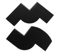 Outanaya 2pcs Barber Enhancement Card Haircut Shaper Ruler Precision Measurement Versatile Use Pp Material Professional Barbers DIY Enthusiasts Home Haircut Tool