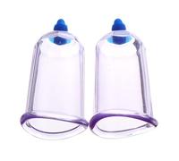 Outanaya 2pcs Blue Plastic Scraping Cup Moxibustion Massager Portable Cupping Device Adjust Physiological and Biochemical Functions Relaxation Tool for Massage Lovers and Friends