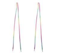 Outanaya 2pcs Colorful Flat Shoelaces for Sneakers Polyester Anti-loose Visual Delight Fashionable Stylish Accessory for Women for Soccer and Sports Activities