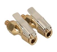 Outanaya 2pcs Copper Tire Chuck for Car Tires Inflate Locking Air Chuck Clips Compatible with Trucks Rv Motorcycles Bicycles