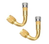 Outanaya 2pcs Copper Valve Stem Extension Adapter for Tire Valves with Aging Resistance and Easy Installation Suitable for Motorcycles and Rvs