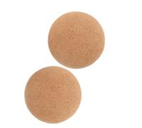 Outanaya 2pcs Cork Massage Ball Fitness Roller Ball Comfortable Rolling Massage for Yoga and Home Adults Beige