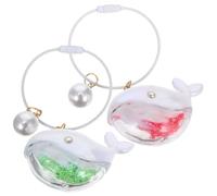 Outanaya 2Pcs Creative Dolphin Keychain Set for and Women, Plastic Ocean Animal Charm Key Rings in Green and Red, Nautical Sea Life Purse Bag Pendant, Cute Marine Key Holder Accessories