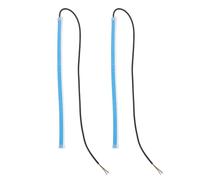 Outanaya 2pcs Daytime Running Light LED Light Strip Ultra-thin Headlight Silicone Flexible Driving Lamp Dynamic Streamer Water Flow Style Car Use 12v 12-13w