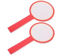 Outanaya 2Pcs Double-Sided Writable Scoreboards Handheld Voting Paddles Red Round 10X20Cm Foam Board for Sports Games and Competition Scoring