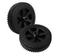 Outanaya 2pcs Grill Wheels Plastic Grill Wheels Hand Truck Black 7 Inch Easy Assembly High Load-bearing Capacity