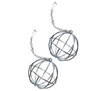 Outanaya 2pcs Hanging Pet Feeder Rabbit Grass Balls Space Saving Simple Convenient Stainless Steel Holder for Hanging in The Balcony and Garden Suitable for Guinea Pigs and Pets