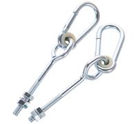 Outanaya 2pcs Heavy-duty Metal Swing Hangers Strong Bearing Capacity Silver Swing Hooks with Stable Structure for Outdoor Use Suitable and Hammock Chair