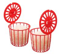 Outanaya 2pcs Hollow Hanging Cage Bird Nest Bird Bedding for Cage Easy Installation Washable Plastic Jute Pet Shop Home for Pigeons