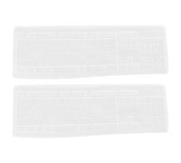 Outanaya 2pcs Keyboard Accessory Silicone Cover, Compatible with MK270, Transparent, Water Resistant, Space Saving