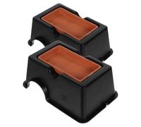 Outanaya 2pcs Large Reptile Humid Hideout Cave for Leopard Gecko and Arachnids, Ceramic Moisture Retention Shelter with Leopard Print for Amphibians and Small Exotic Pets