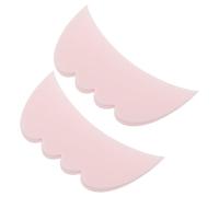 Outanaya 2pcs Lash Applicator Mascara Shield Guard Soft Silicone Multifunctional Design Replaceable Eyeshadow Pads Pink for Home Use Eyelash Makeup Tool