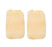 Outanaya 2Pcs Natural Sisal Exfoliating Body Scrubber Pads Square Loofah Sponge for Gentle Skin Cleaning and Massage Suitable for Newborns Boy Girl and Adults and Easy to Store