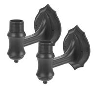 Outanaya 2pcs Plastic Wall Sconce Light Holders for Outdoor Solar Wall Lights Sturdy and Space-Saving Suitable for Porch and Bathroom Lighting Accessories