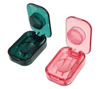 Outanaya 2pcs Portable Pet Pill and Crusher Set Precision Tiny Pill Splitter with Centered Travel-friendly Organizer Case for Small Animal Medication