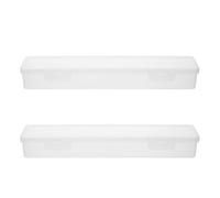 Outanaya 2pcs Portable Waterproof Plastic Toothbrush Storage Boxes with Lid Travel Toothbrush Cases and Toothpaste Sl ontemporary Design for Home and Travel