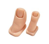 Outanaya 2pcs Pure Silicone Nail Practice Toes for Pedicure Training Realistic Soft Fake Feet for Acrylic Nail Art Dual Foot Mannequin for Professional Manicure Practice