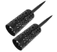 Outanaya 2Pcs Resin Cemetery Vases with Spike Weather Resistant Memorial Flower Holders for Grave Decoration Outdoor Garden Floral Containers for Artificial Flowers and Plants