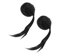 Outanaya 2pcs Seamless Volume Increase Hair Pad High Crown Bun Hair Synthetic Ponytail Extension Wig Effortless Styling