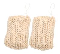 Outanaya 2pcs Sisal Bath Ball Bath Sponge Scrubbers Natural Sponge Body Exfoliator