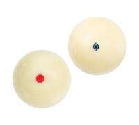 Outanaya 2pcs Training Cue Ball Pool Balls Scratch Resistance Sturdy Resin for Players at Skill Levels in Sports Match and Bars Random Style