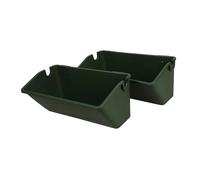 Outanaya 2PCS Wall Mounted Planter Boxes with Ventilated Drainage Outdoor Vertical Wall Plant Containers for Balcony Garden Patio Stable Buckle Holds Up to Green