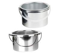 Outanaya 2pcs Wax Warmer Replacement Pots 105mm Inner Diameter Metal Wax Warmer Inner Pans for Hair Removal Pot Machine Replacement Container Compatible Roll on Kit