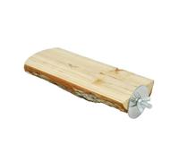 Outanaya 2pcs Wooden Springboard Pet Cage Platform round Station Board Play Area Decoration Beige for DIY Small Pets Gerbil Hamster