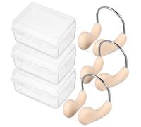 Outanaya 3 Pcs Swimming Nose Clip Silicone Nasal Plug Ergonomic Design Waterproof Soft Wire Material Prevents Water Entry for Adults Swimming and Diving