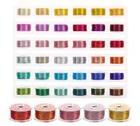 Outanaya 36 Rolls Embroidery Threads Grey Metallic Thread for Sewing Machine Quilting Decoration