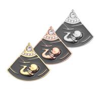 Outanaya 3pcs Brooch Embryo Brooches Creative Design Alloy Decorative Badge Can Be Attached to Scarf Mixing and Matching Babies Backpack Hat