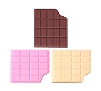 Outanaya 3pcs Chocolate Shaped Tiny Notebooks Set Lightweight and Portable Pvc Paper Mini Notepads Creative Fun Stationery Handy Pocket Memo Pads and Students