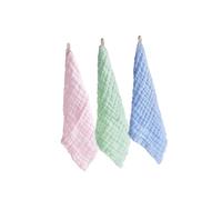 Outanaya 3pcs Face Washing Towel Cotton Yarn Small Hand Towel Absorbent Protective Use Fashion Style Simple Pattern for Outfit