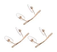 Outanaya 3Pcs Gold Nose Bridge Pads for Rimless Eyeglasses Single Hole Eyewear Nose Piece Replacement Repair Accessories for Spectacle Frames