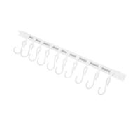 Outanaya 4 Sets Sliding Rail Hooks with Advanced Adhesive Technology, Plastic Seamless S-Shaped Multi-use Hangers for Bathroom and Studies, Strong Load-Bearing Capacity Removable Wall Hooks