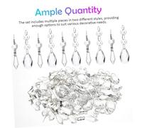 Outanaya 48 Pcs Transparent Chandelier Crystals Beads and Pendants for Lamps Lightweight Hanging Decorations Enhancing Light Refraction and Elegant Home Decor