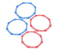 Outanaya 4pcs Agility Rings: Professional Agility Training Kit for Youth Speed Exercising - Octagonal Speed Rings for Basketball Soccer Football and Athletic Drills