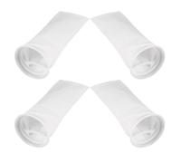 Outanaya 4pcs Aquarium Filter Socks for Outflow Pipe, Made of Polypropylene with Mesh Holes and Plastic Ring, Easy to Clean and Remove, Suitable for Freshwater and Saltwater Fish Tanks