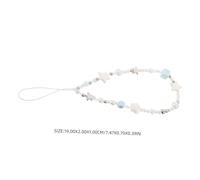 Outanaya 4pcs Beaded Phone Strap with Faux Pearl Star Shell Charms Summer Beach Style Wrist Lanyard for Smartphones and Cameras Lightweight and Handsfree Convenience