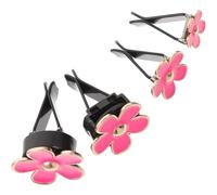 Outanaya 4pcs Car Air Vent Clips Set, Alloy Five-petal Daisy Flower Aroma Clip, Rose Red Car Interior Decoration for Auto Outlet Freshener and Vent Aromatherapy