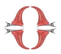 Outanaya 4pcs Devil Horn Hair Clip Party Horn Hairpin Hairpin Plastic Iron Material Will Not Hurt Hair Create More Fun Themed Parties Photography