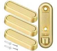 Outanaya 4pcs Foldable Invisible Zinc Alloy Wall Hooks, Copper Brushed Gold Coat Hooks for Bathroom Towels, Kitchen Storage, Entryway Hat Hangers
