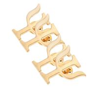 Outanaya 4pcs Letter Brooch Pins Decorative Pins for Psychologists Elegant Alloy Versatile Use Female Psychologist Travel School Accessories