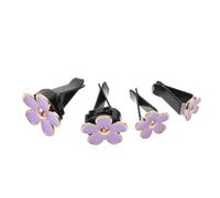 Outanaya 4pcs Metal Daisy Flower Car Vent Clips Purple Car Air Outlet Freshener Decorative Accessories for Air Vents Easy to Install
