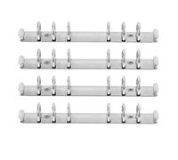 Outanaya 4pcs Practical Segmented Binder Rings Loose Leaf Clips for School Season Decor, Stainless Steel Creative Stationery Heavy Duty Clips for Office and Calendar Use