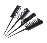 Outanaya 4pcs Professional Hair Dye Applicator Hair Tint Comb Carbon Fiber Highlight Comb Black Easy Strand Separation Prevents Tangling Styling Set for Highlights